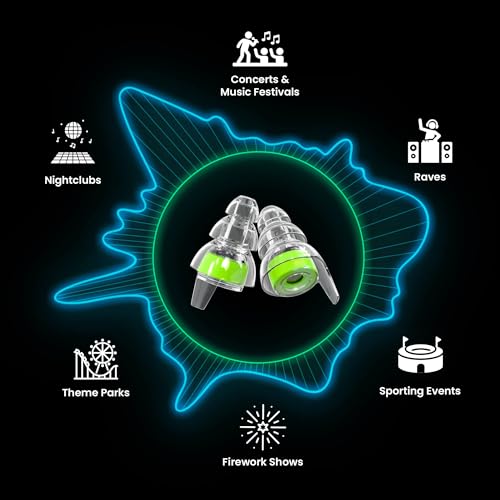 Image of Eargasm High Fidelity X Edition Earplugs for Concerts, Festivals, Musicians, DJs, Night-Life, Motorcycle Hearing Protection - Reusable Ear Plugs for High Fidelity Noise Reduction up to 21 dB