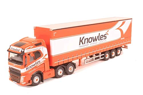 Oxford Diecast 1:76 Volvo Fh4 (G) Curtainside Knowles Collectable Model 76Vol4003