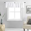 DONREN Pure White Pack of 2 Valances for Window 42 by 15 Inches Long Rod Pocket Room Darkening Kitchen Valances