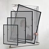 LARS360 Mosquitera para ventana con marco de aluminio, 100 x 120 cm)
