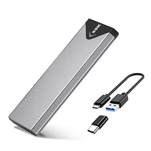SSK Adapter obudowy USB 3.1 do M.2 NGFF SSD, obudowa zewnętrznego dysku SSD M.2 SATA