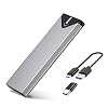 SSK Aluminium USB 3.1 tot M.2 NGFF SSD-behuizing adapter, externe SATA gebaseerde M.2 solid-state harde schijf behuizing…