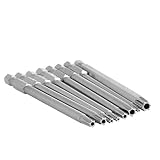 Gasea 8 Piezas Vástago Magnético Tornillos Torx, Herramientas de Kit de Destornillador, Broca Hexagonal 100 mm de Longitud