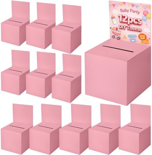 Pink Raffle Box Amazon.com: Ricalin 12-Pack Pink Raffle Ticket Box With Slot, DIY ...