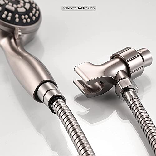 Universal Shower Holder Brushed Nickel, Handheld Shower Head Holder with Brass Swivel, Shower Arm Mount, Shower Bracket, Shower Arm Holder, Shower Wand Holder, Shower Arm Pipe Connector - Thumbnail 6