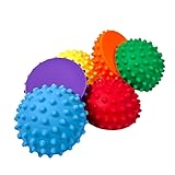 ATC Handels GmbH Attrezzature per l'allenamento a forma di riccio per promuovere l'equilibrio, Ø 16 cm, set da 1 o 6 pezzi, superficie Noppy o Spiky per aumentare l'equilibrio (Noppy, 6 pezzi)