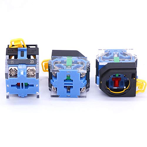 Taiss Momentary Push Button Switch Station 22Mm 1No 1Nc Pushbutton Switches Box Red Yellow Green Sign La38-11Bngry-Box #TOP5