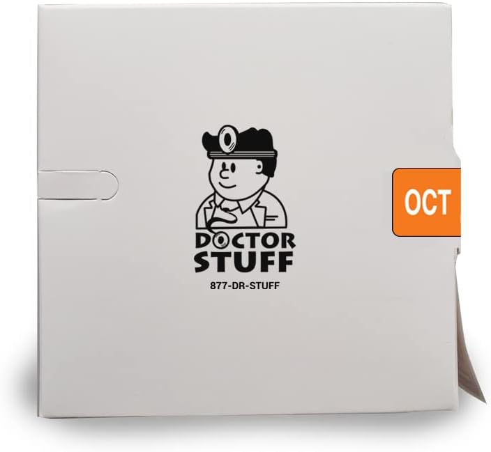 Doctor Stuff - File Folder Month Labels, October, Tab Products - TMLV Series Stickers, Orange, 1/2" x 1", 500/Roll