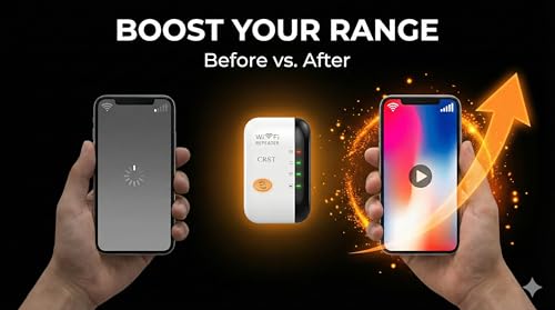 Wifi Booster Range Extender - Wi Fi Booster Wi Fi Range Extender With 3650 Sq.Ft Wider Coverage, Internet Extender, Uk Plug, 2025 - 5