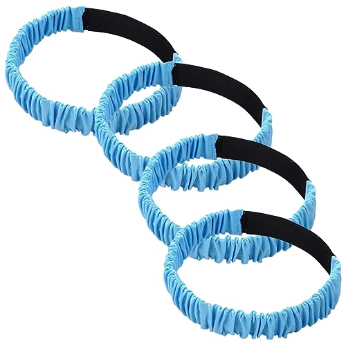 DECOMELODY 4pcs Elastic Legged Race Bands for Two-Person Three-Legged Race Bright Color Straps for Outdoor Durable and Ties for All Ages
