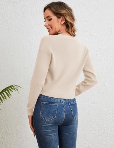 IECCP Cardigan Sweaters for Women 2024 Fall Fashion Long Sleeve Bolero Shrugs for Dresses Open Front Soft Knit Cardigan4