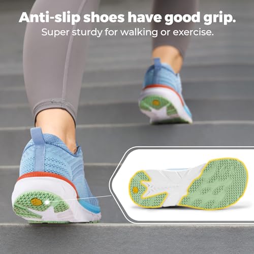 Buty Do Biegania Fitville Wyjątkowo Szerokie Damskie Buty Sportowe Oddychające Trampki Lekkie Buty Do Biegania Wygodne Buty Do Chodzenia Szerokie Stopy Niebieski 35.5 EU Szerokie
