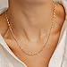 Krfy Gold Chain Necklace for Women Trendy - 925 Sterling Silver Clasp Dainty Choker Necklace 14K Gold Plated Thin Simple Singapore Chain Necklace Non Tarnish Waterproof Gold Jewelry for Women 18 inch