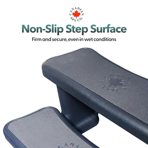CANADIAN SPA CO. Universaltreppe für Hot Tub, 2 Stufen, 40 x 72 x 52 cm, Einstiegshilfe Pool, rutschfest und tragbar, Hot Tub Zubehör