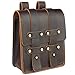 LXFF Mens Medieval Leather Fanny Pack Waist Bag Belt Pouch Hip Bum Bags for Men Vintage Coffee