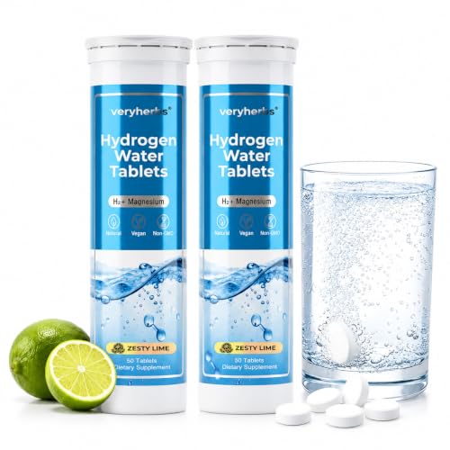 Hydrogen Water Tablets with Magnesium, Zesty Lime, 100 Count
