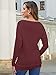 MOLERANI Womens Long Sleeve Tunic Tops Fall Shirts to Wear with Leggings 2025 - Breathable Crewneck Button Blouse for Yoga Workout,Wine Red,S