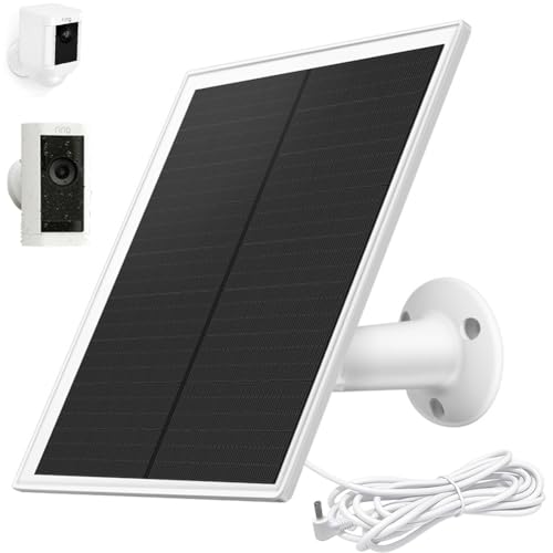 Solar Panel for Ring Camera,6W Solar Charger Compatible with Ring Stick Up Cam Battery and Spotlight Cam Battery,Output 6W/5V, DC3.5mm Plug, Not for Spotlight Plus/Pro (White) by SwlatUtokf - Image 8