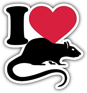 KW Vinyl Magnet I Love Rats Truck Car Magnet Bumper Sticker Magnetic 5"