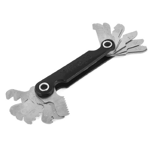Aexit 0.4mm-6mm 20 Measuring & Layout Tools Leaves Internal External Thread Screw Pitch Gauge Saw Gauges 60 Degree