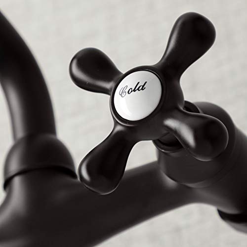 Kingston Brass Ks213Orb Victorian Two Handle Wall Mount Kitchen Faucet, 7-Inch, Oil Rubbed Bronze #TOP1