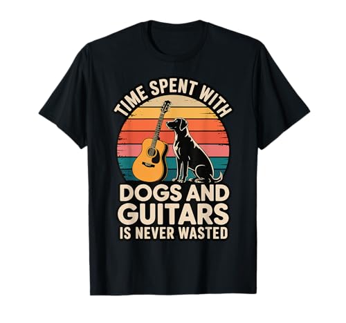 Time Spent with Dogs and Guitars is Never Wasted T-Shirt