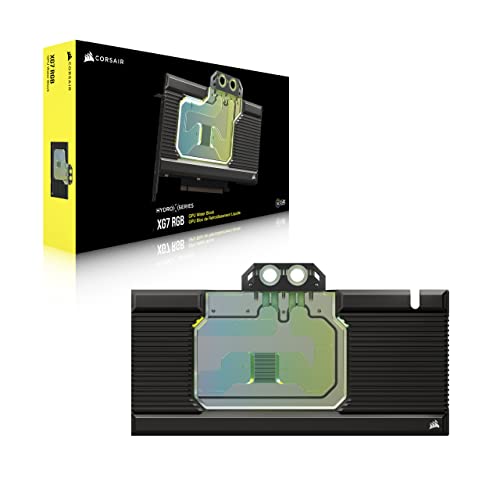 Corsair Hydro X Series XG7 RGB 4090 Trio Bloc d'eau pour GPU - pour Cartes MSI GeForce RTX™ 4090 Gaming Trio - Cuivre Nickelé - Plaque Arrière Incluse - Noir
