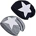 Produktbild BESTZY Damen Sommer Grau mütze mädchen Slouch aus atmungsaktivem Pentagramm Unisex Damen Mütze Haube(2 Stück)