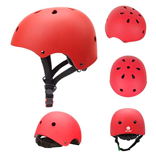 Glaf Toddler Helmet 2-4 Years Kids Bike Helmets for 8-14 Years Old Baby Girls Boys Multi-Sport Helmet Adjustable Skateboard Bicycle Helmet Lightweight 3 Sizes for Toddler to Youth (Red, Medium) - Thumbnail 5