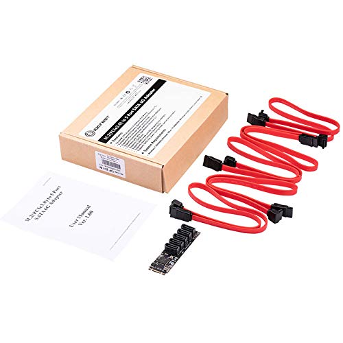 M.2 (PCIe 3.0) to 5 Ports SATA III 6G ssd Adapter with sataIII cable SATA3.0 to m.2 pci-e
