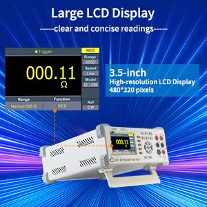 OWON, XDM2041 Multimetro da banco con tester digitale ultra leggero da 3,7 pollici, 55.000 conteggi, per laboratori e fabbriche