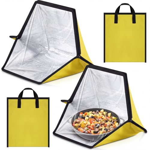Teenyyou 2 Pack Portable Foldable Solar Oven & Solar Cooker Mini Camp Stove with Sun-powered Heating...