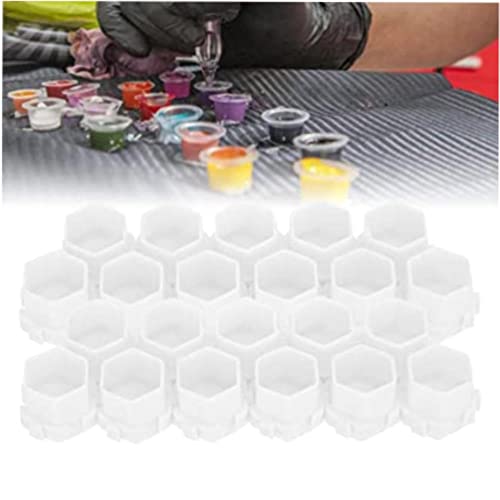Tattoo Ink Cups Honeycomb Shape - Adjustable Dividers Semi-Permanent Pigment Storage For Permanent Makeup Supplies - Empty Tattoo Pigment Ink Box With Pigment Holder Cups. #TOP3