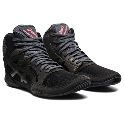 Asics Kid's Snapdown 3 Grade School Wrestling Shoes, 2, Black/Gunmetal #TOP1