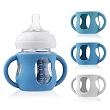 Hranio Silicone Bottle Covers Silicone Sleeve for Avent Natural Glass Baby Bottles Fits Philips Avent Glass Bottle Sleeve Phillips Avent Glass Bottles 4oz (3 Pcs)
