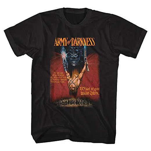 Army Of Darkness - - Herren Aod Poster T-Shirt, Large, Black
