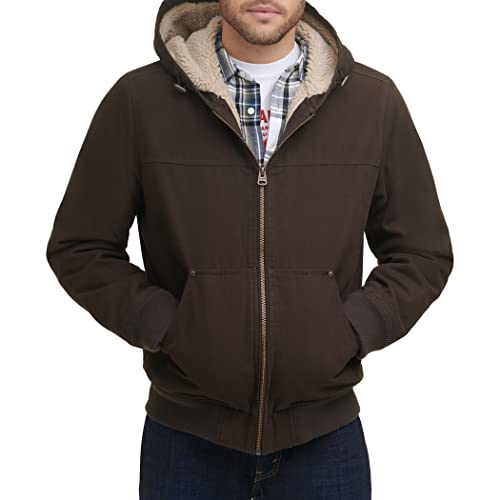 Image of Levi's Men's Workwear Cotton Canvas Hooded Bomber Jacket