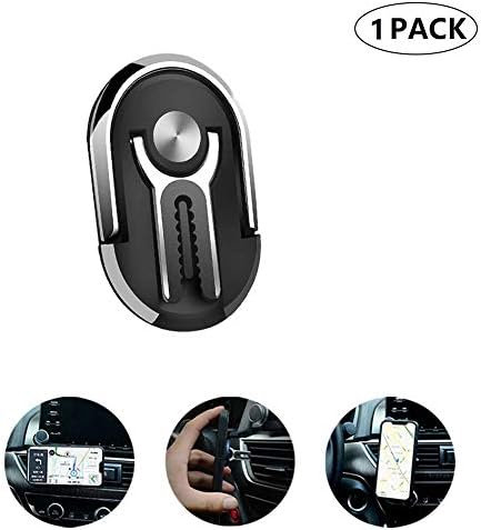 HIPIBEST Multipurpose Mobile Phone Bracket Holder Phone Ring Holder Finger Kickstand Stand 360 Degree Rotation for Car Home Magnetic Car Mount with All Smartphone for Car 3 Pack Black1 Pack