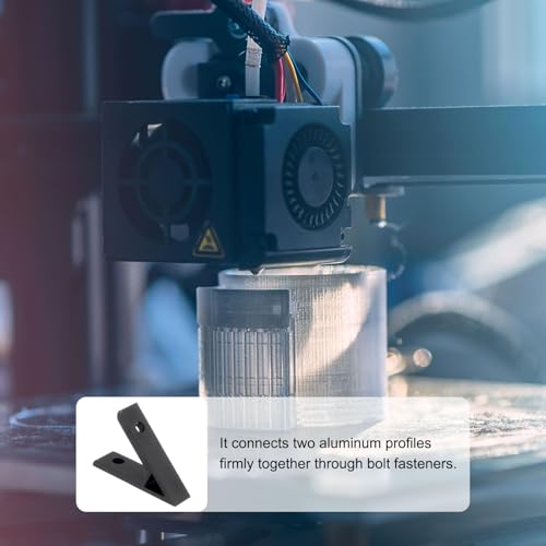 PATIKIL 45 Grad Winkel Eckwinkel, 1 Satz 2,32x0,55 Zoll Aluminium-Extrusionsprofil-Zubehör Eckwinkelverbindungsstücke für die 2020 Serie (Schwarz)