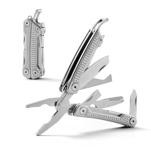 VIRENKNIFE Multitool,11-in-1 Mini EDC Multitool，Gifts for Men,Stainless Steel Multi Tool Pliers with Pocket Knife，Screwdrivers，Bottle Opener，Perfect for Outdoor,Camping, Survival, Repair