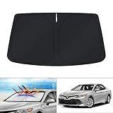 KUST Custom Fit Windshield Sun Shade for Toyota Camry 2018 2019 2020 2021 2022 Sunshade Foldable Sun...