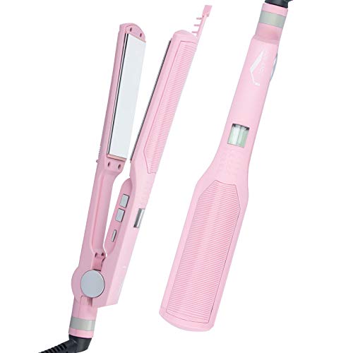 Wellwerks Professional Hair Straightener Flat Iron With Digital Display, Instant Heat Up, Dual Voltage Travel Hair Straightening Iron | Smooth Glide For All Hair Types #TOP2