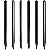 6-Pack Black Dual-Tip Stylus Pens – Universal Touchscreen Stylus Compatible with iPad, Samsung Galaxy, Smartphones & Resistive GPS Devices