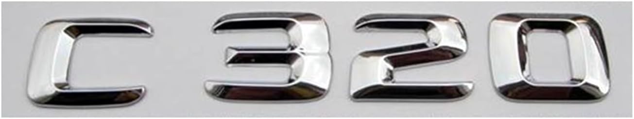 3d Chrome Car Letters For C63 C180 C200 C220 C260 C300 W205 W204 W203 Trunk Emblem Logo Stickers Accessories(C320)