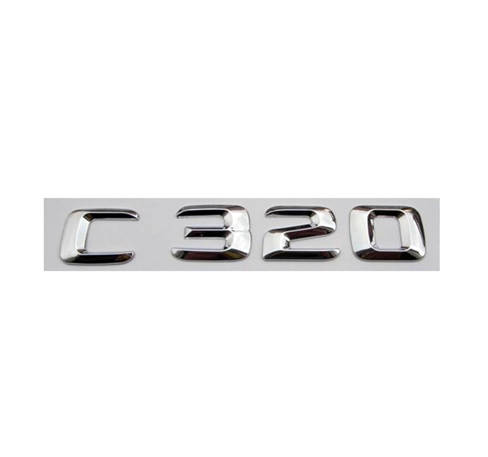 3d Chrome Car Letters For C63 C180 C200 C220 C260 C300 W205 W204 W203 Trunk Emblem Logo Stickers Accessories(C320)