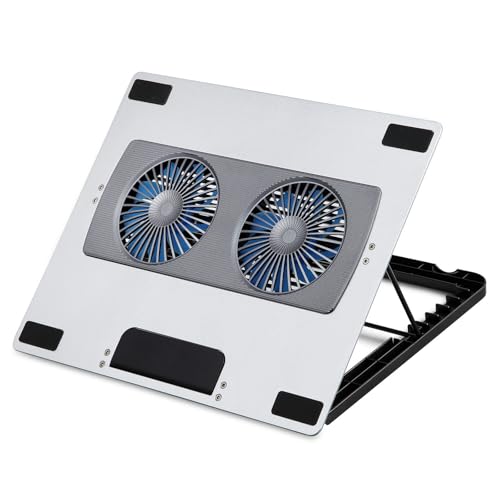 Base enfriadora metálica plegable para laptop 10-16" miniatura 1