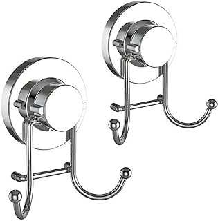 HOME SO Suction Cup Hooks for Shower, Bathroom, Kitchen, Glass Door, Mirror, Tile