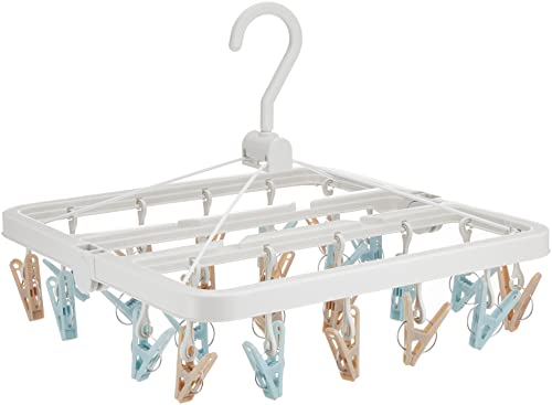 Towa Sangyo Laundry Hanger, Clothes Dryer, Accessory Drying, 24 Pinches, White