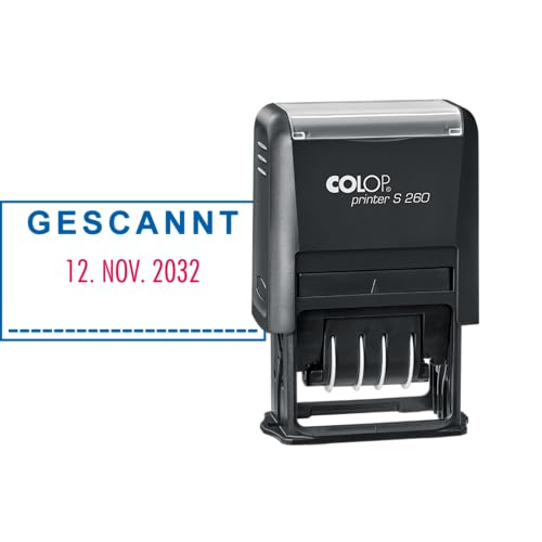 COLOP GESCANNT Stempel mit Datum – selbstfärbend...