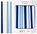 The Dreidel Company Deluxe Tapered Pastel Blue and White Hanukkah Menorah Candles for All 8 Nights of Chanukah